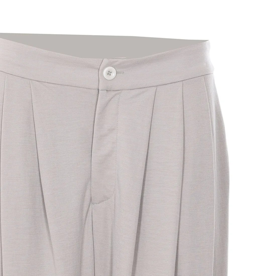 Pleated Wide-Leg Pants
