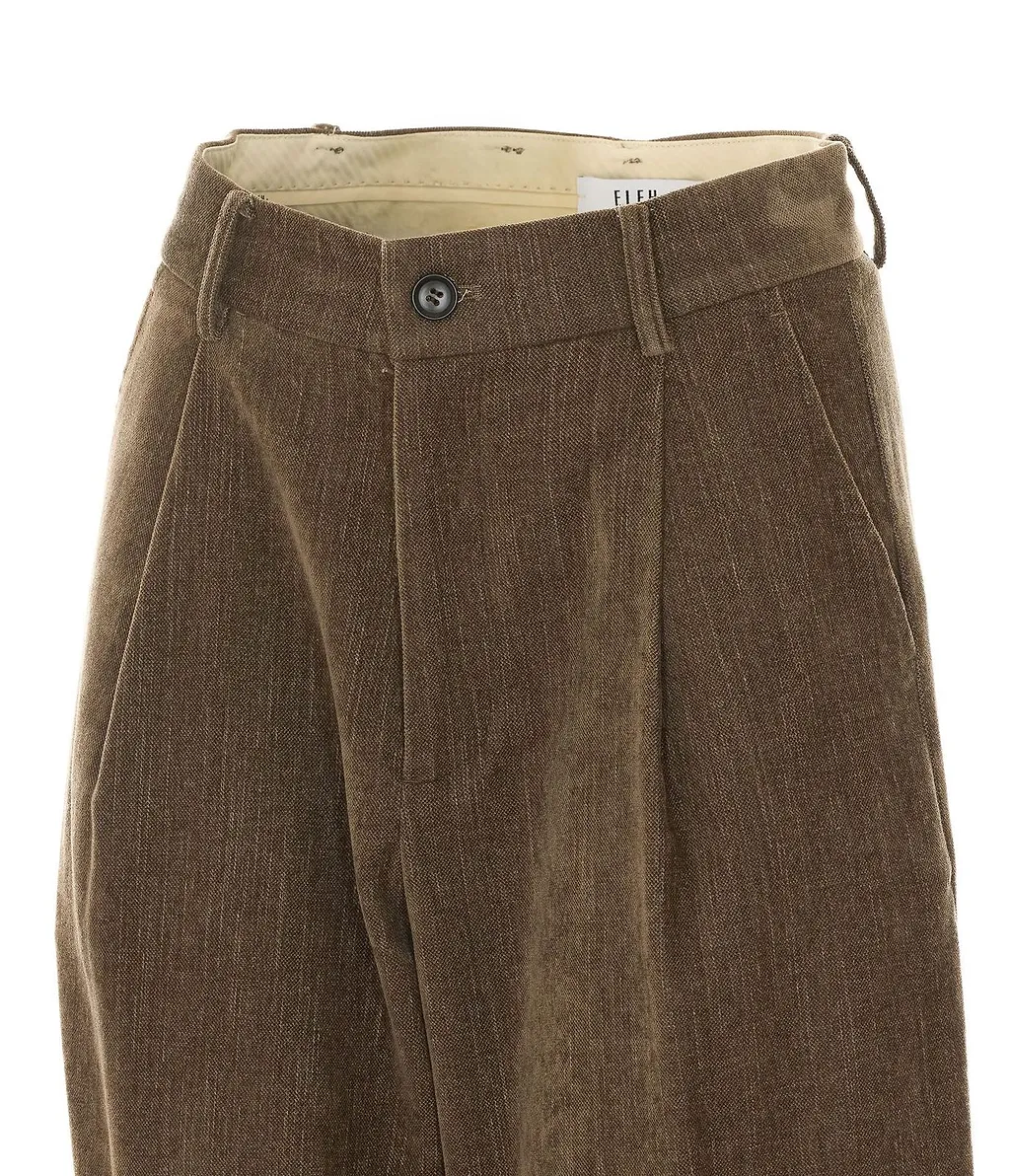 Pleated Loose-Fit Pants