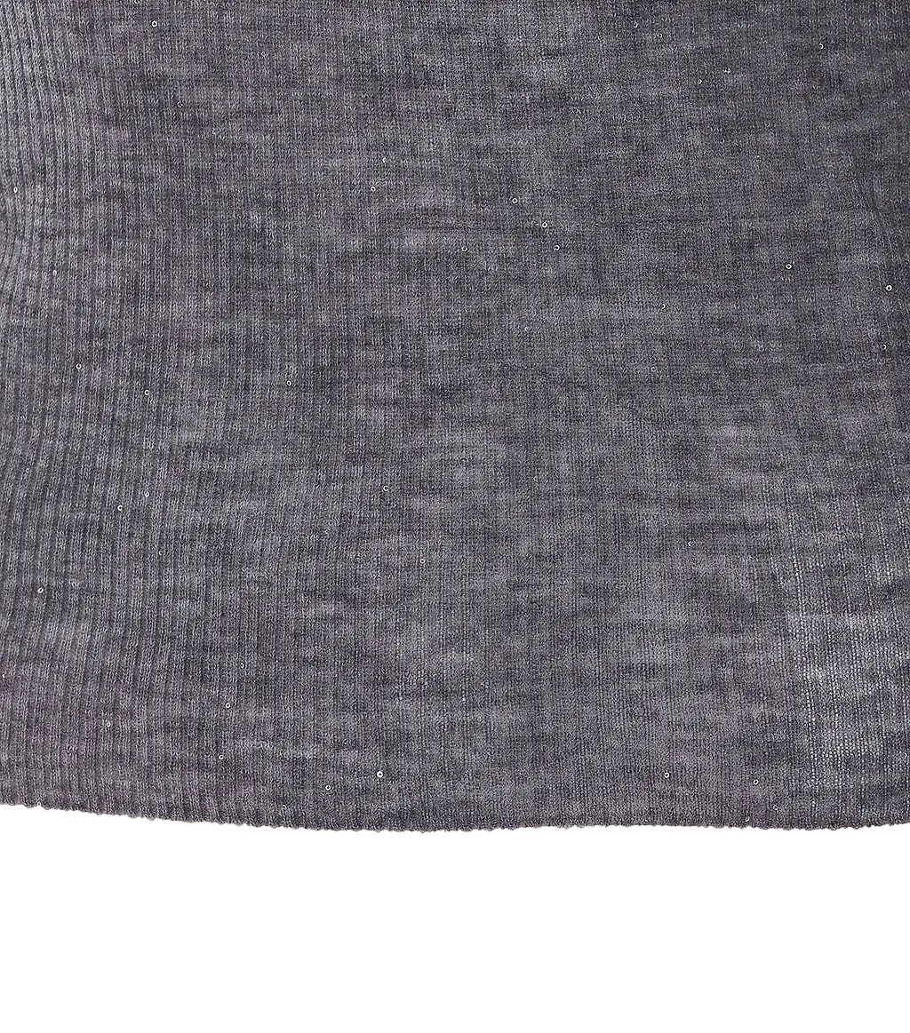 Ribbed Turtleneck Knitted Sweater