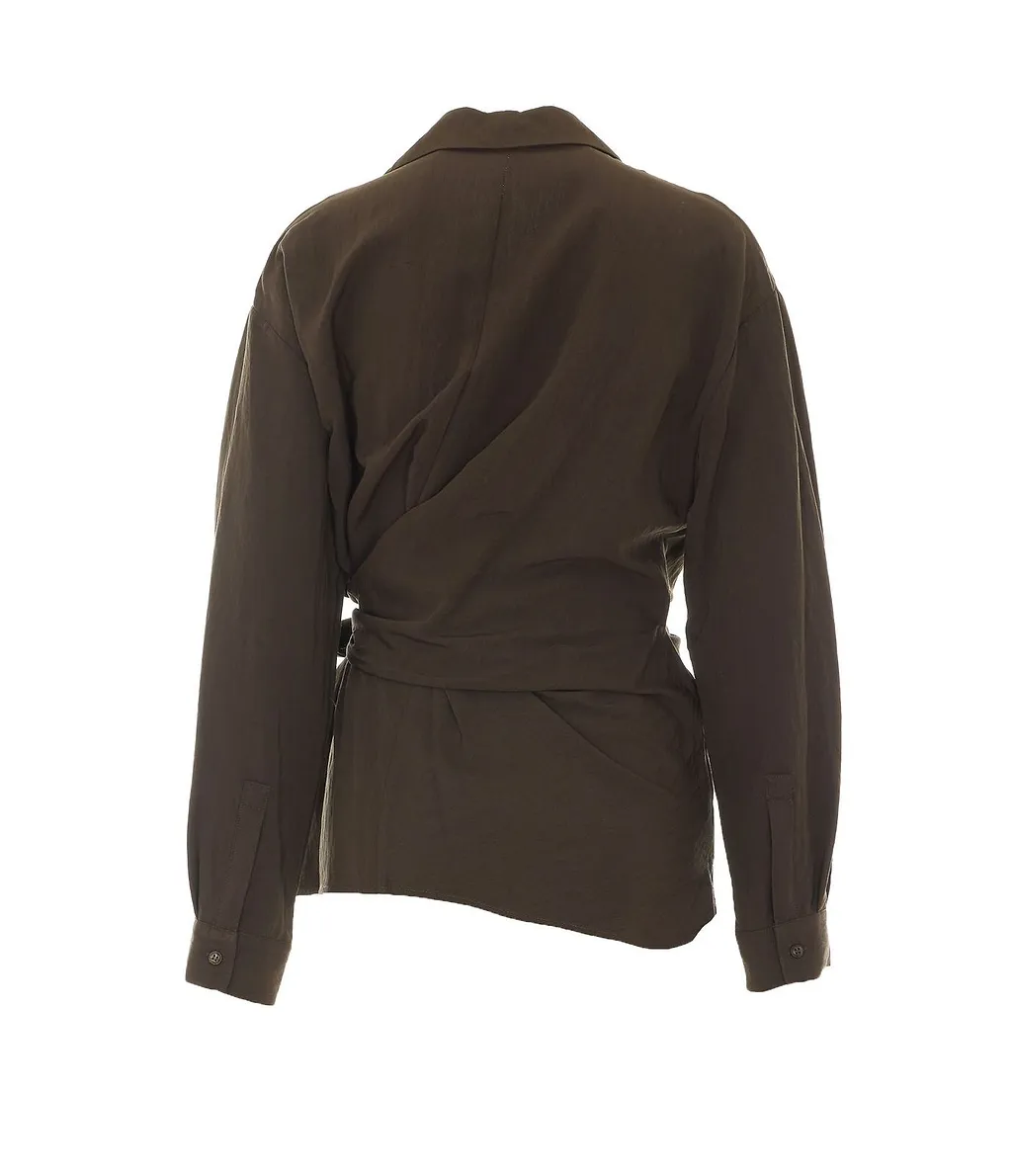Eleh Wrap Tie-Waist Shirt