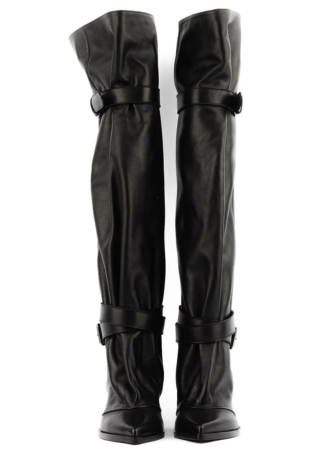 Elena Iachi Buckled Pointed Toe Boots
