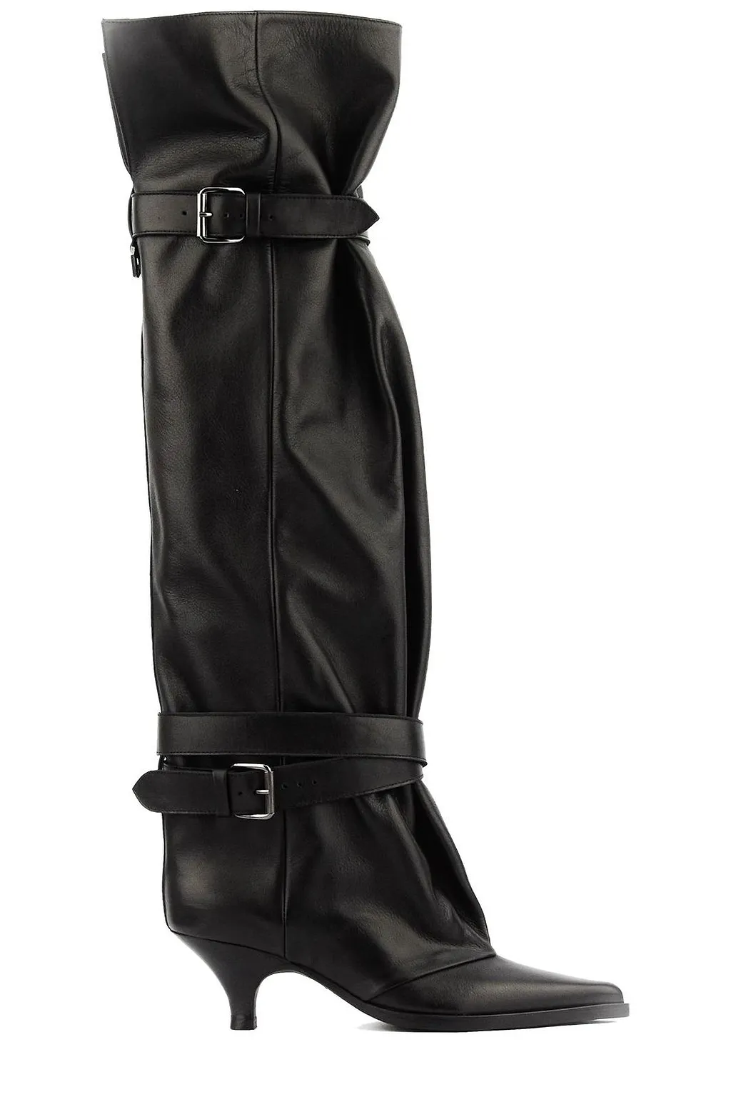 Elena Iachi Buckled Pointed Toe Boots