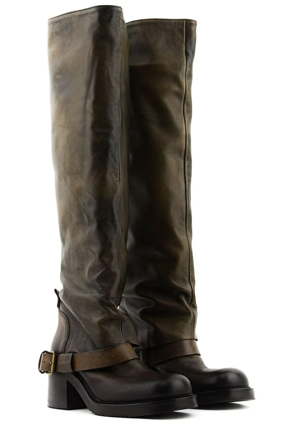 Elena Iachi Hooded Biker Boots