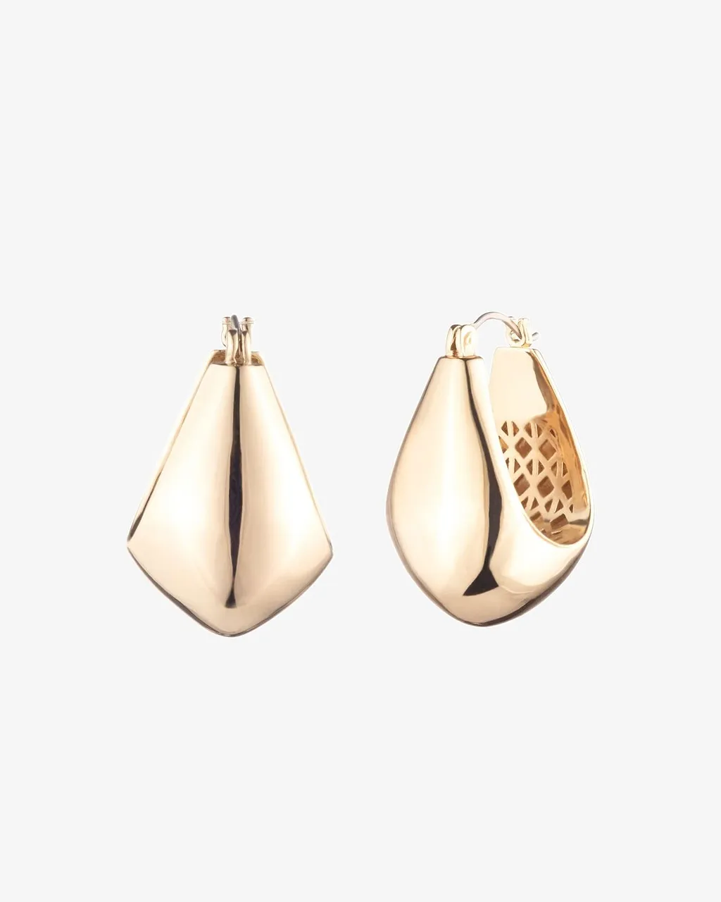 Eddie Borgo Sculpted Teardrop Hoop Earrings