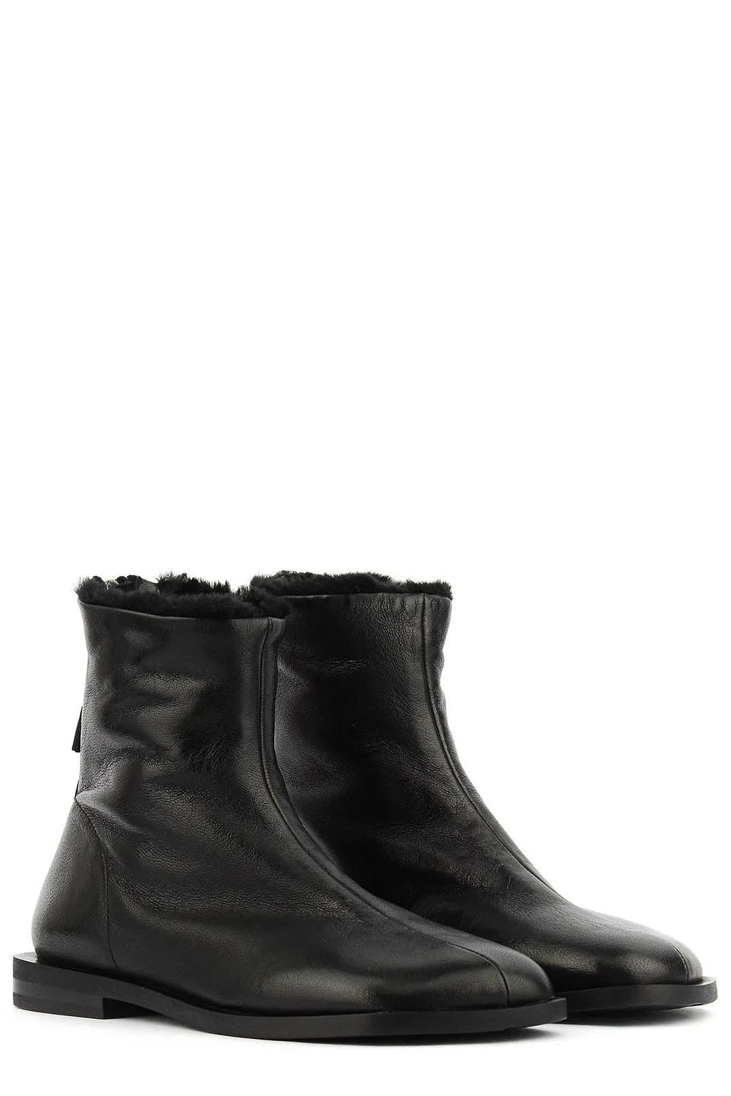 Elena Iachi Zip Detailed Square Toe Boots
