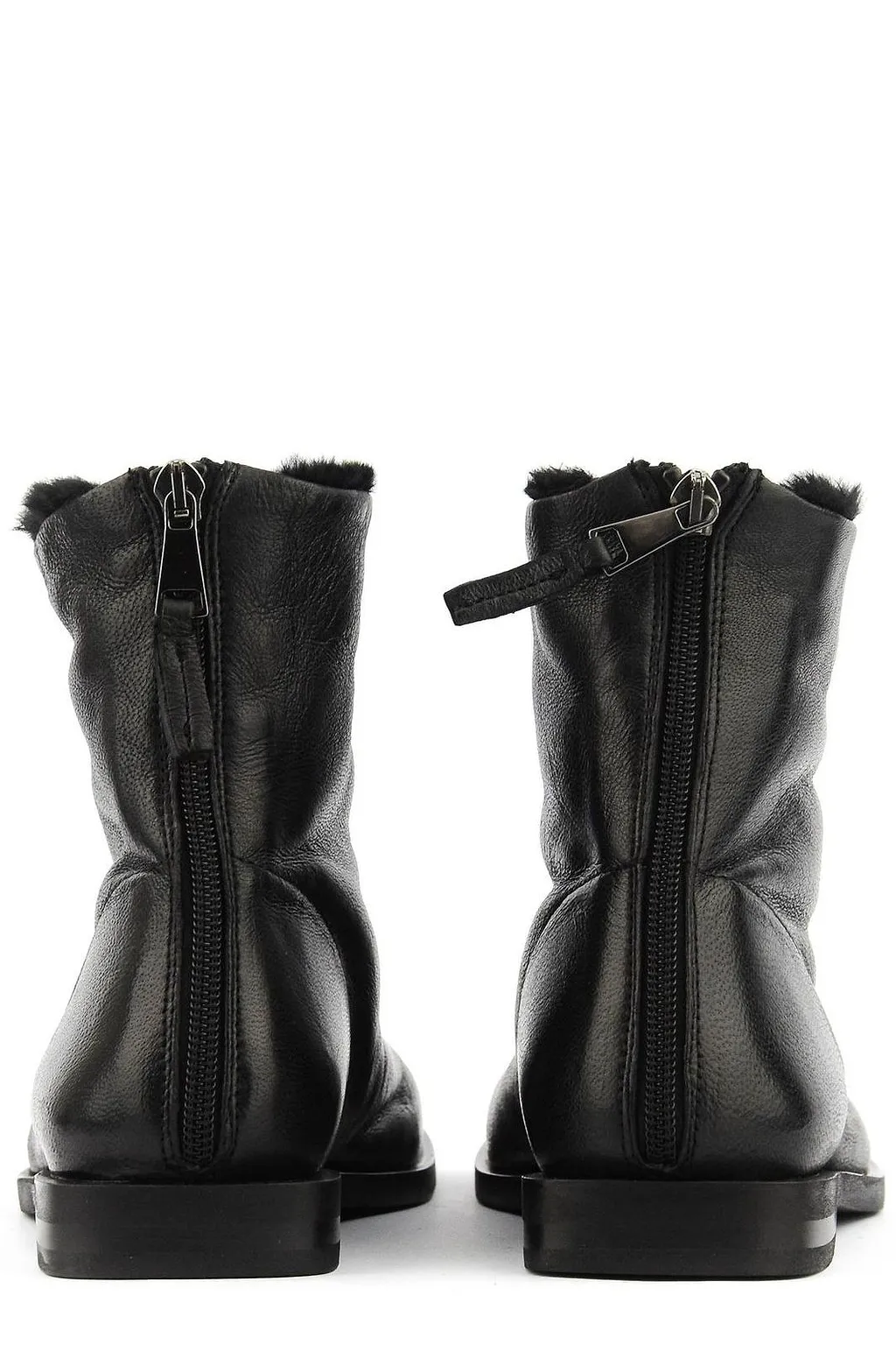 Elena Iachi Zip Detailed Square Toe Boots