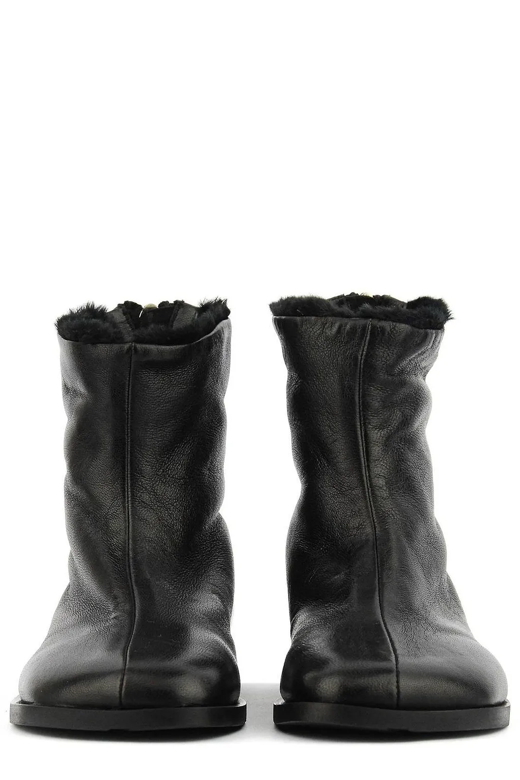 Elena Iachi Zip Detailed Square Toe Boots