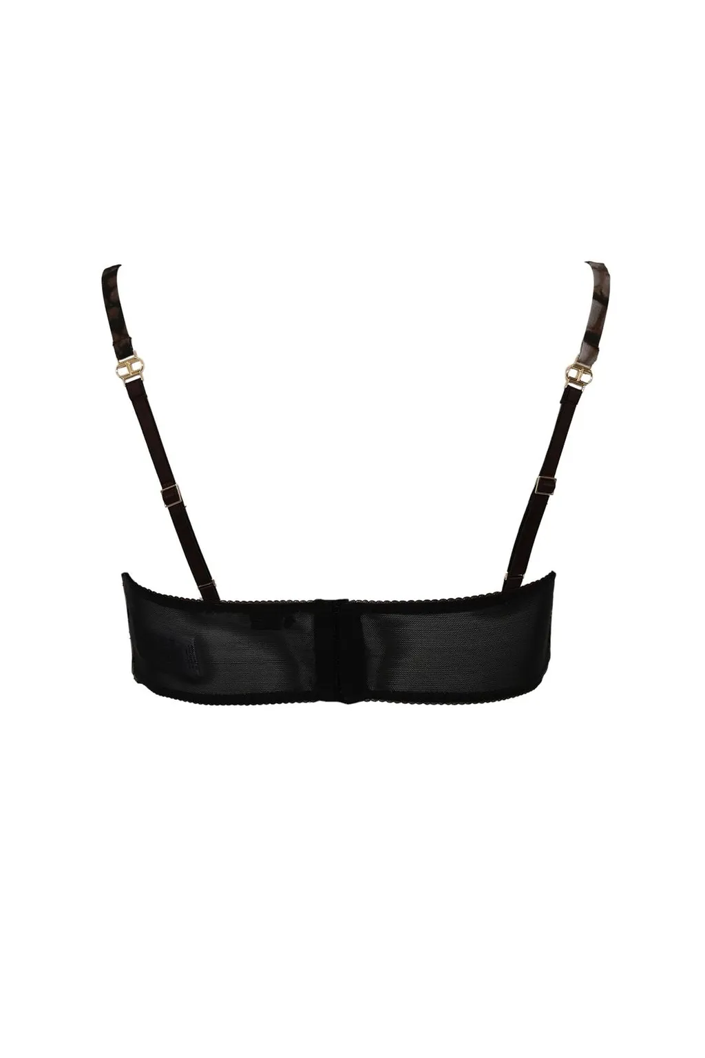 Elisabetta Franchi Alligator Printed Tulle Bra