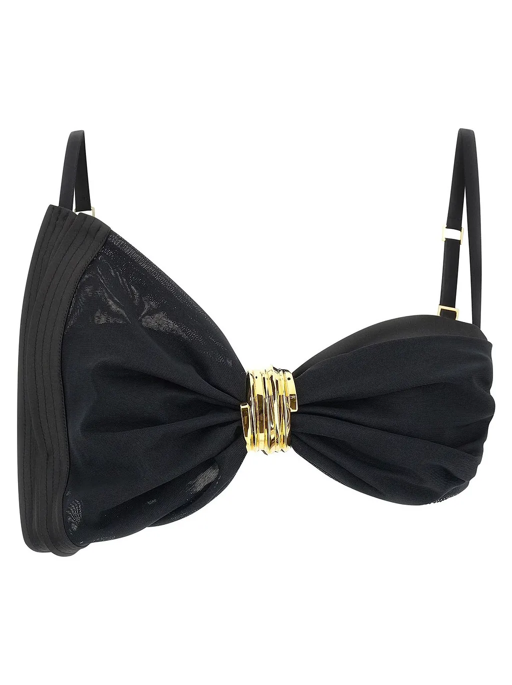 Elisabetta Franchi Asymmetrical Pattern Satin Bra
