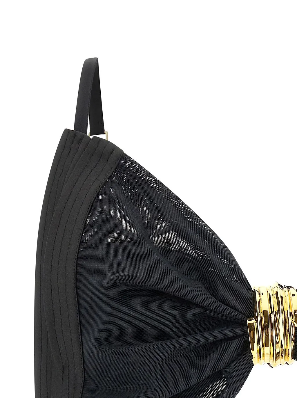 Elisabetta Franchi Asymmetrical Pattern Satin Bra