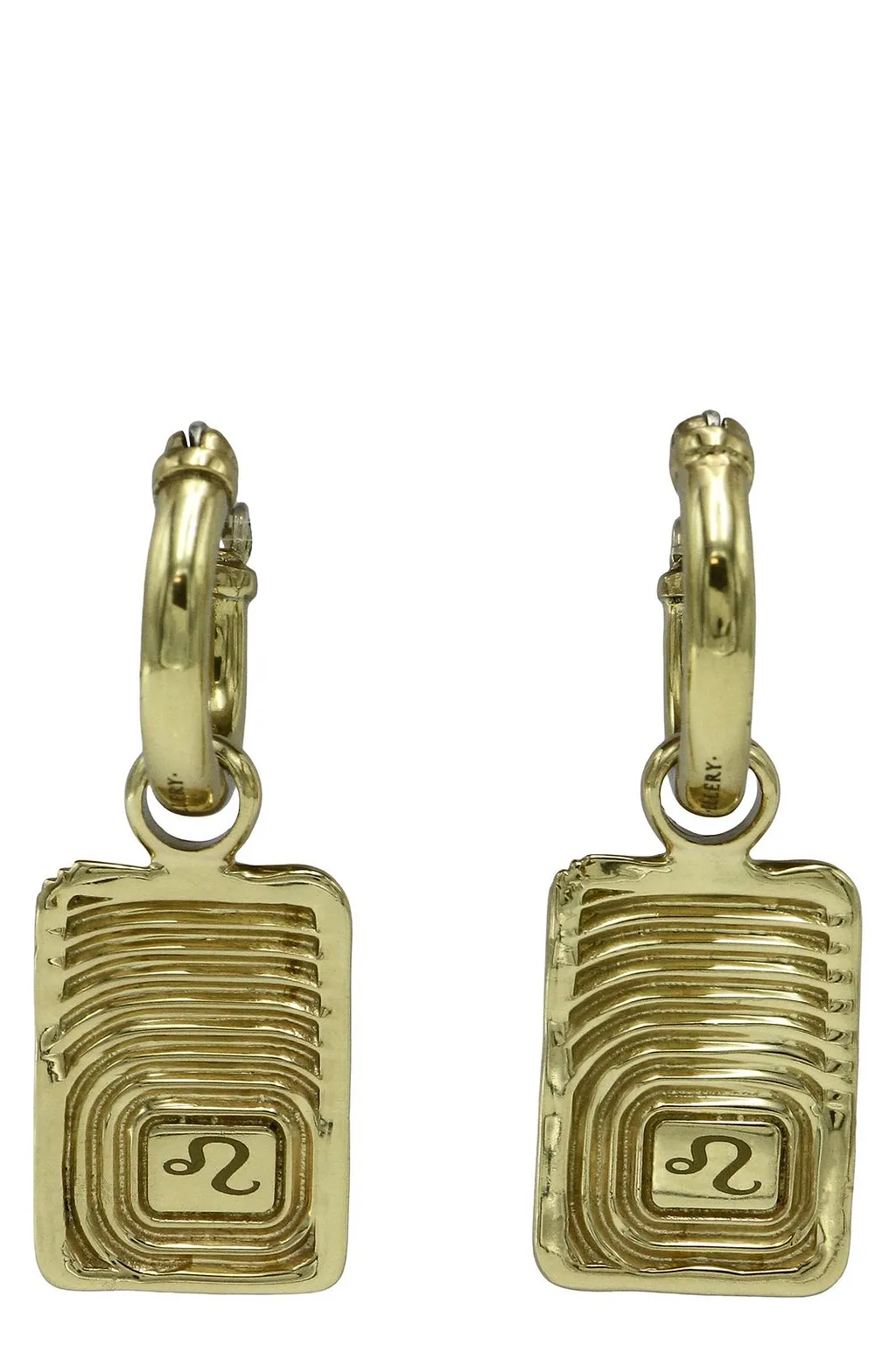 Ellery Zodiac Pendant Hoop Earrings