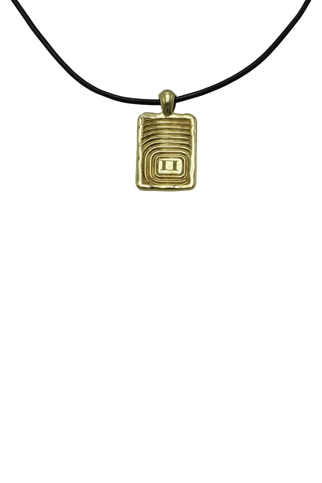 Ellery Zodiac Rectangular Pendant Necklace