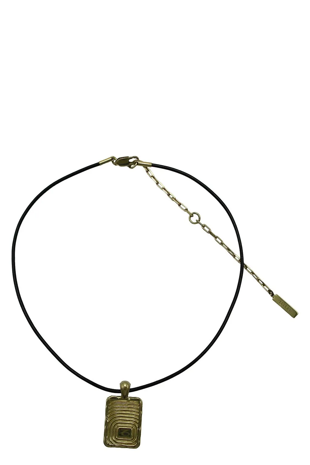 Ellery Zodiac Rectangular Pendant Necklace