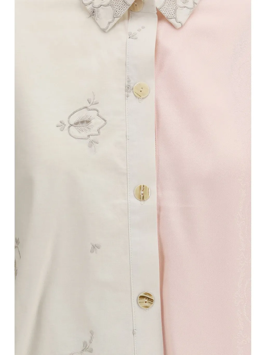 E.L.V. Denim Embroidered Button-Up Shirt