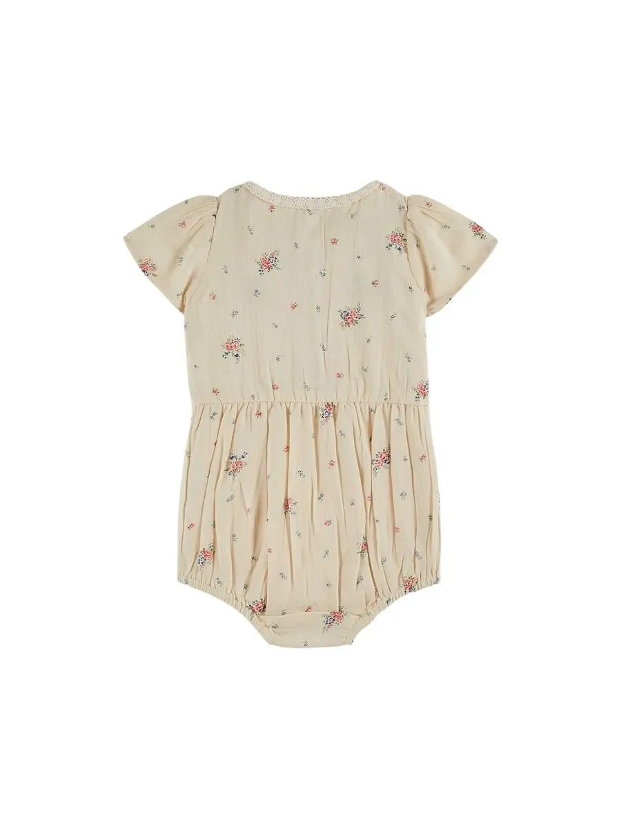 Smocked Printed Jumpsuit