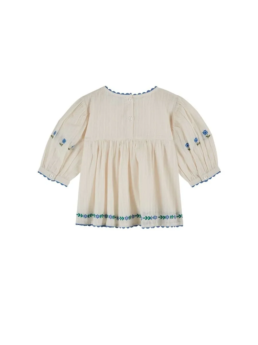 Emile Et Ida Embroidered Scalloped Blouse