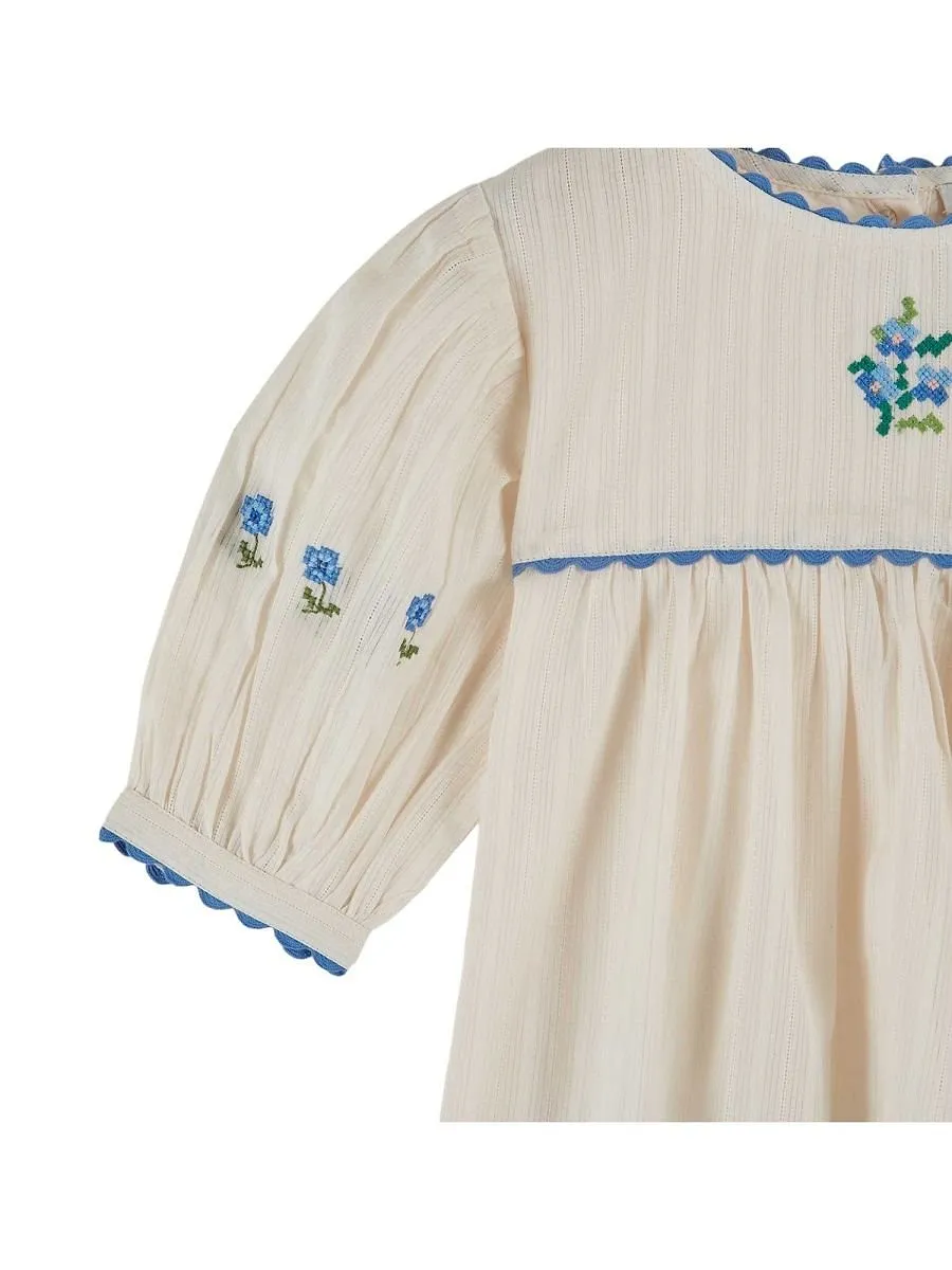 Emile Et Ida Embroidered Scalloped Blouse