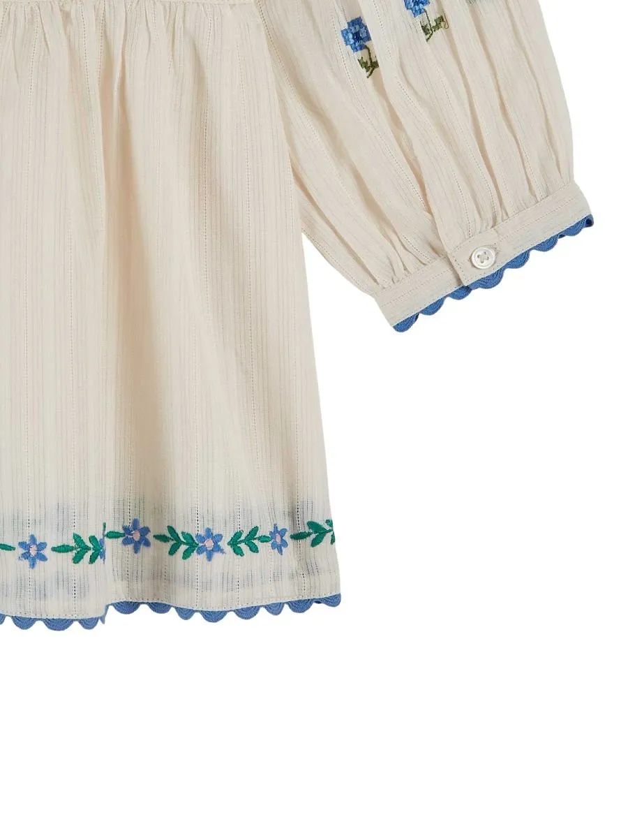 Emile Et Ida Embroidered Scalloped Blouse