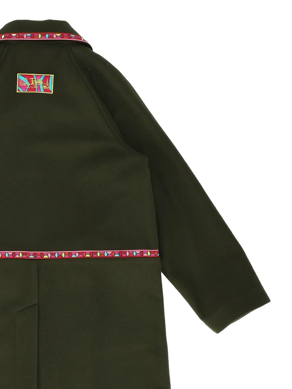 Emilio Pucci Junior Geometric-Trim Logo Patch Coat