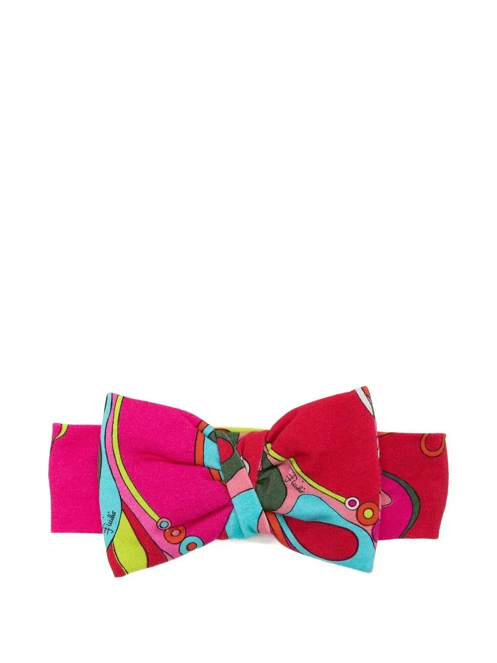 Iride-Printed Bow Elasticated Headband