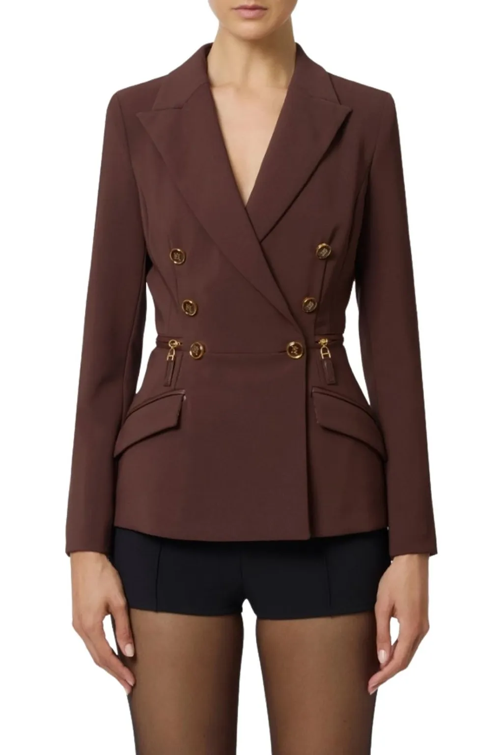 Elisabetta Franchi Double Breasted Tailored Blazer