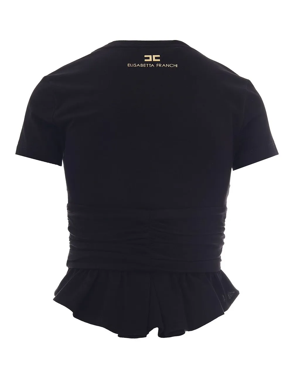 Elisabetta Franchi Logo Ring Embellished Jersey T-Shirt
