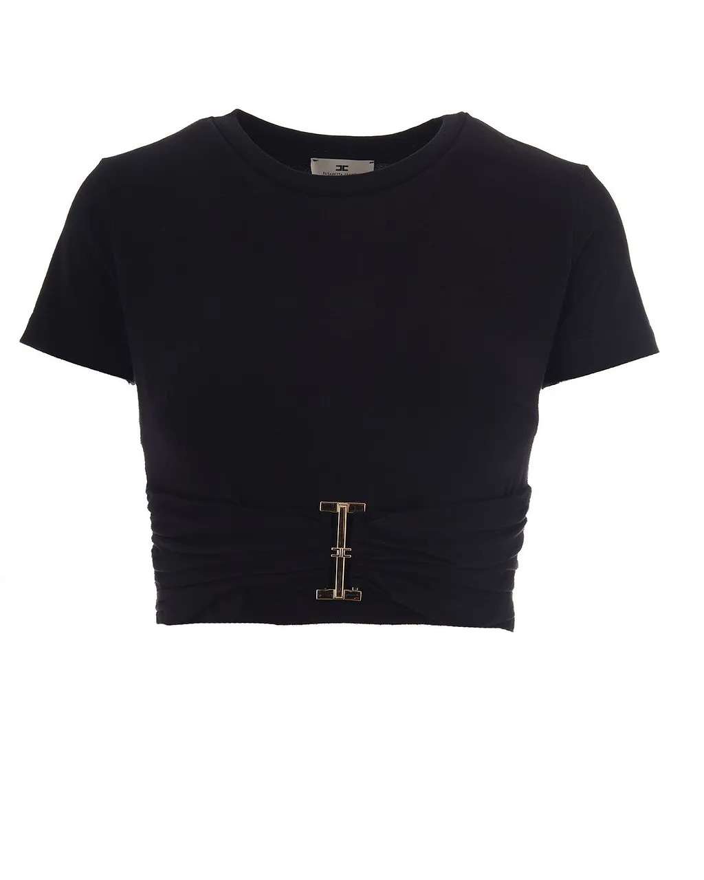 Elisabetta Franchi Logo Ring Embellished Jersey T-Shirt