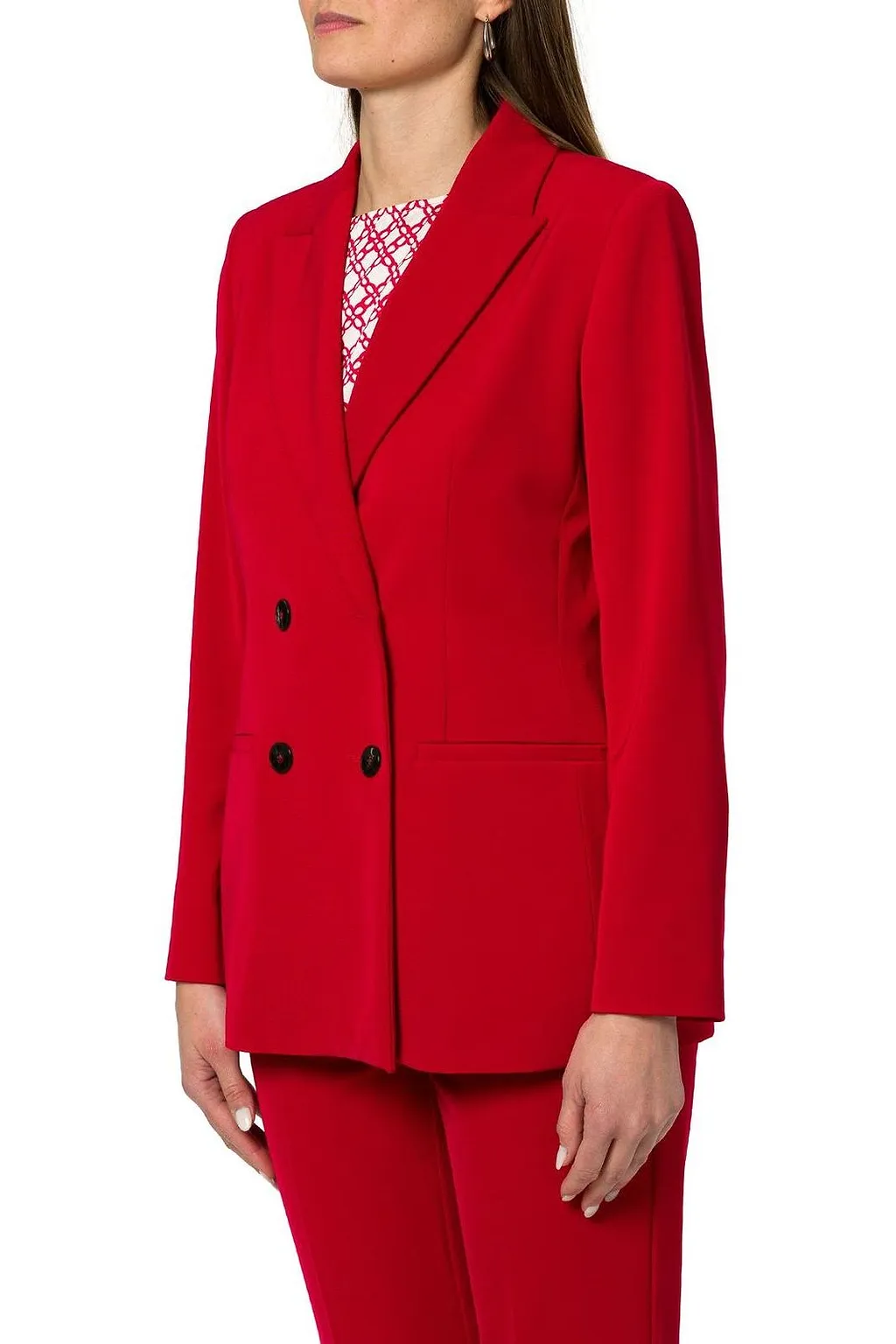 Emme Marella Double-Breasted Stretch Blazer