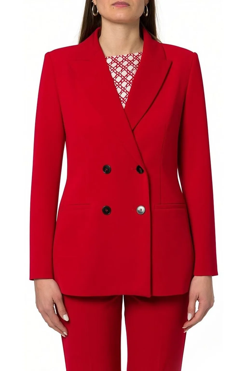 Emme Marella Double-Breasted Stretch Blazer