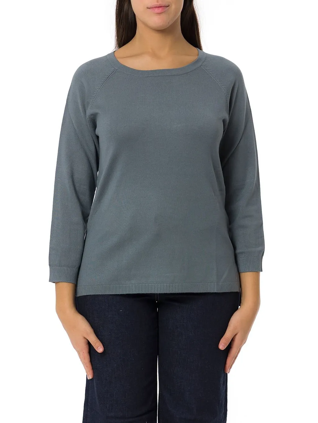Emme Marella Ginetta Long Sleeve Boat Neckline Jumper