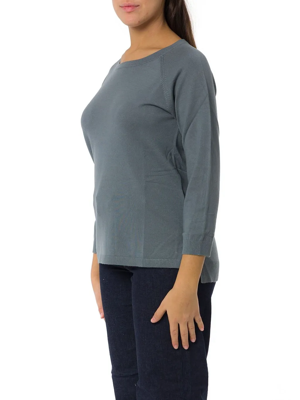 Emme Marella Ginetta Long Sleeve Boat Neckline Jumper