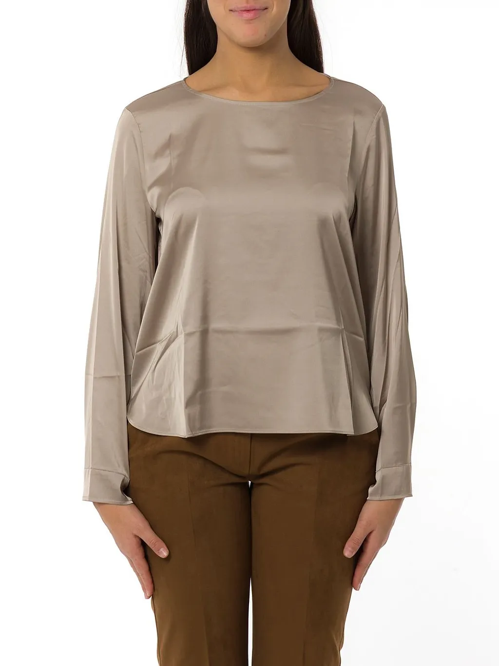 Emme Marella Long Sleeve Crewneck Blouse