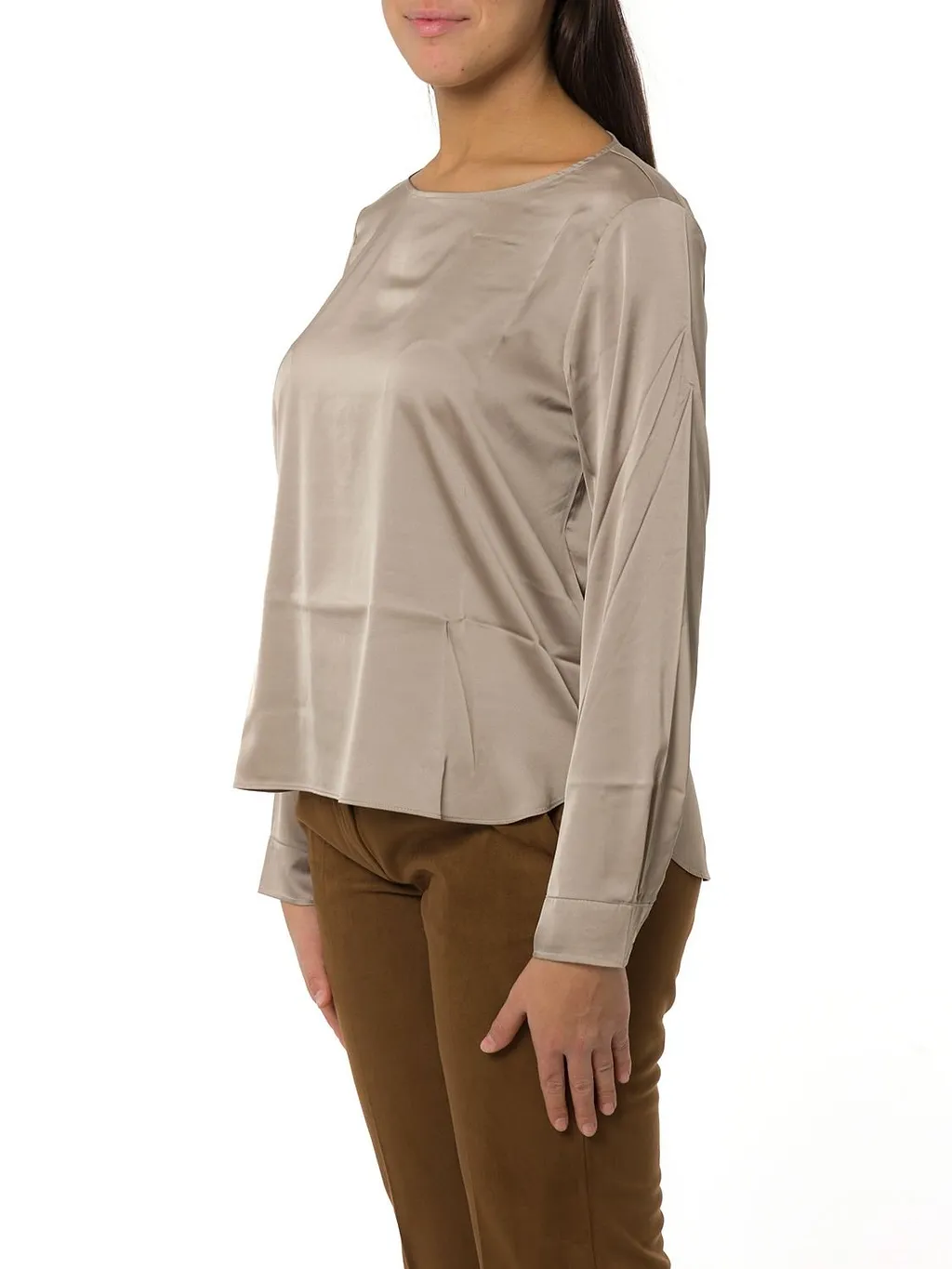 Emme Marella Long Sleeve Crewneck Blouse