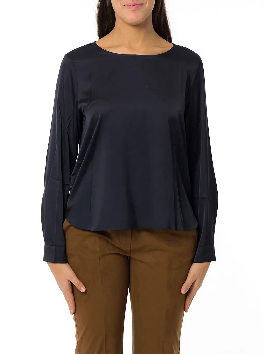 Emme Marella Long Sleeve Crewneck Blouse