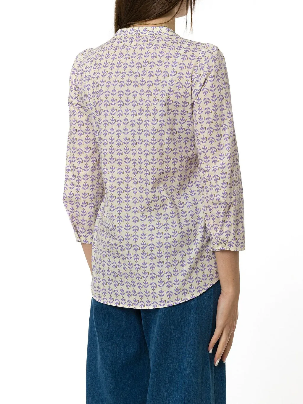 Emme Marella Pattern Printed V-Neck Shirt