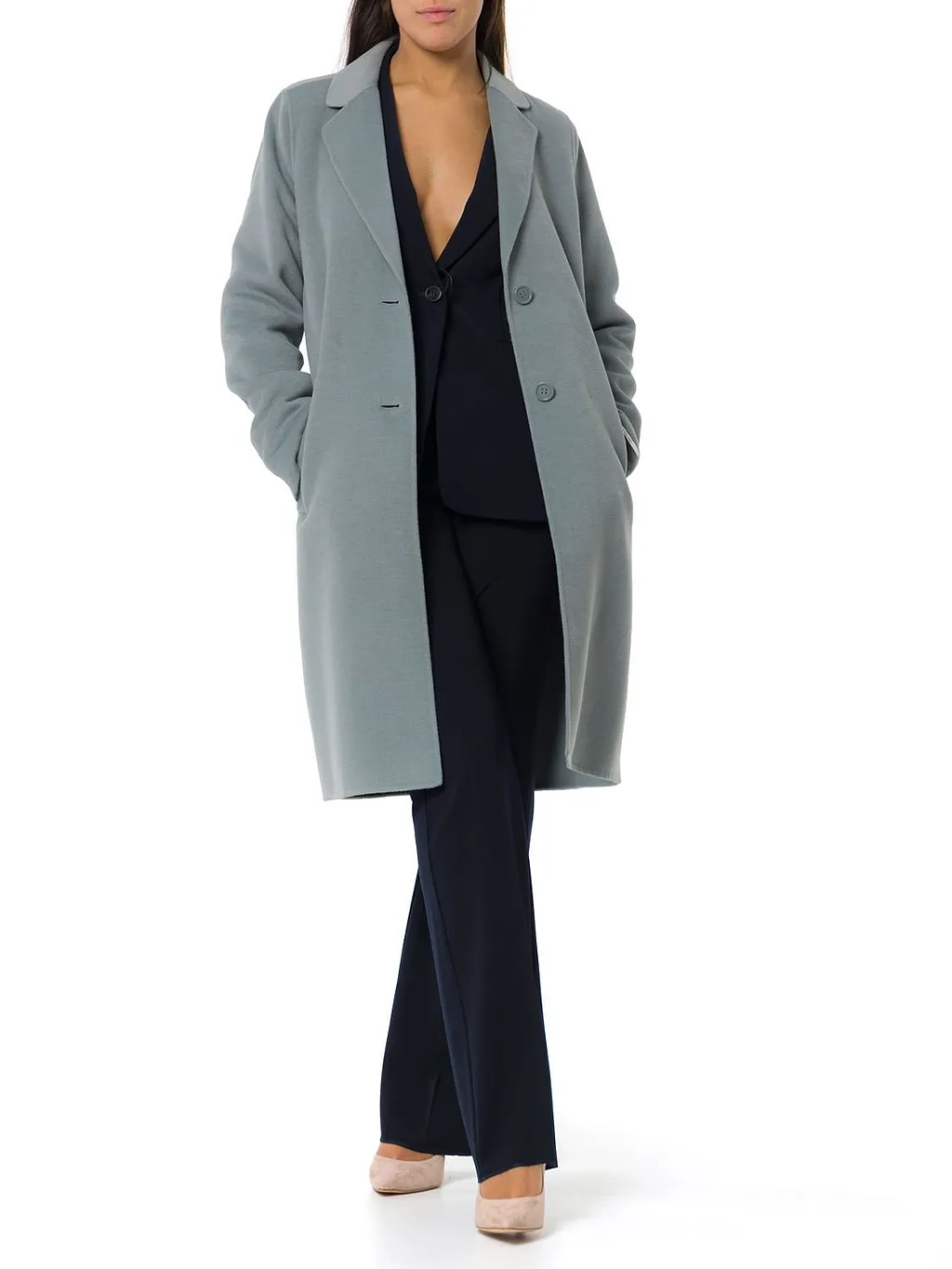 Emme Marella Long Sleeve Single Breasted Coat