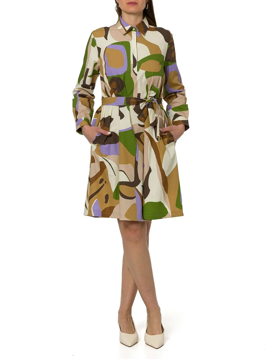 Emme Marella Printed Poplin Dress
