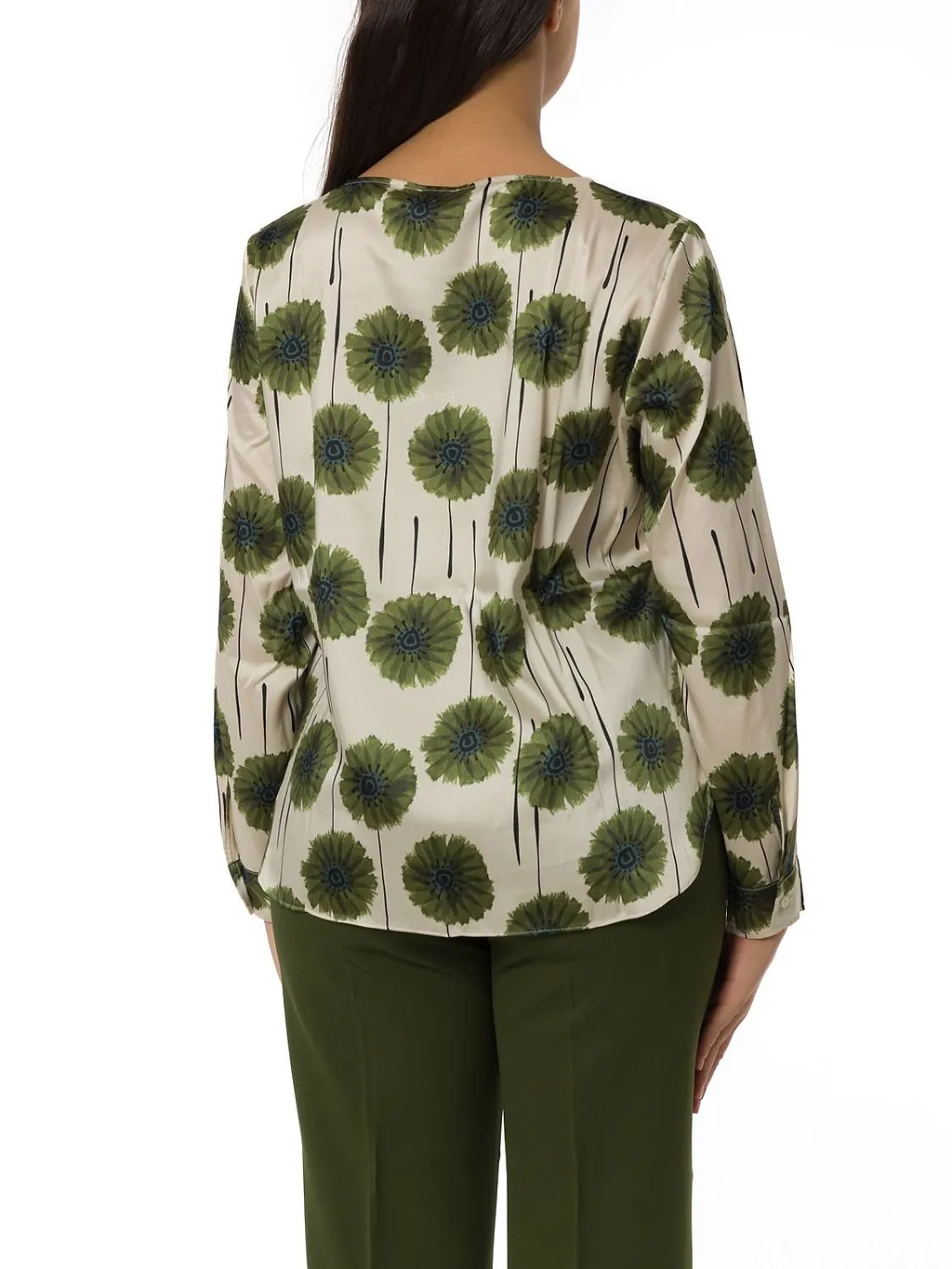 Printed Crewneck Blouse