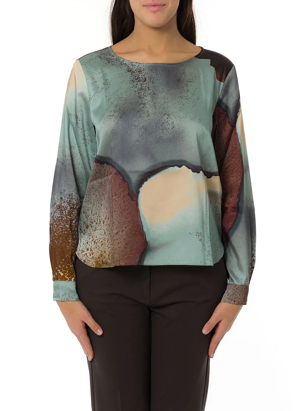 Emme Marella Printed Crewneck Blouse
