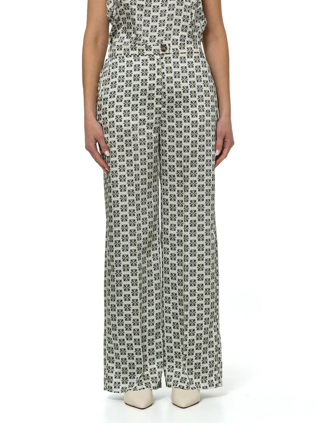 Emme Marella Printed Twill Trousers