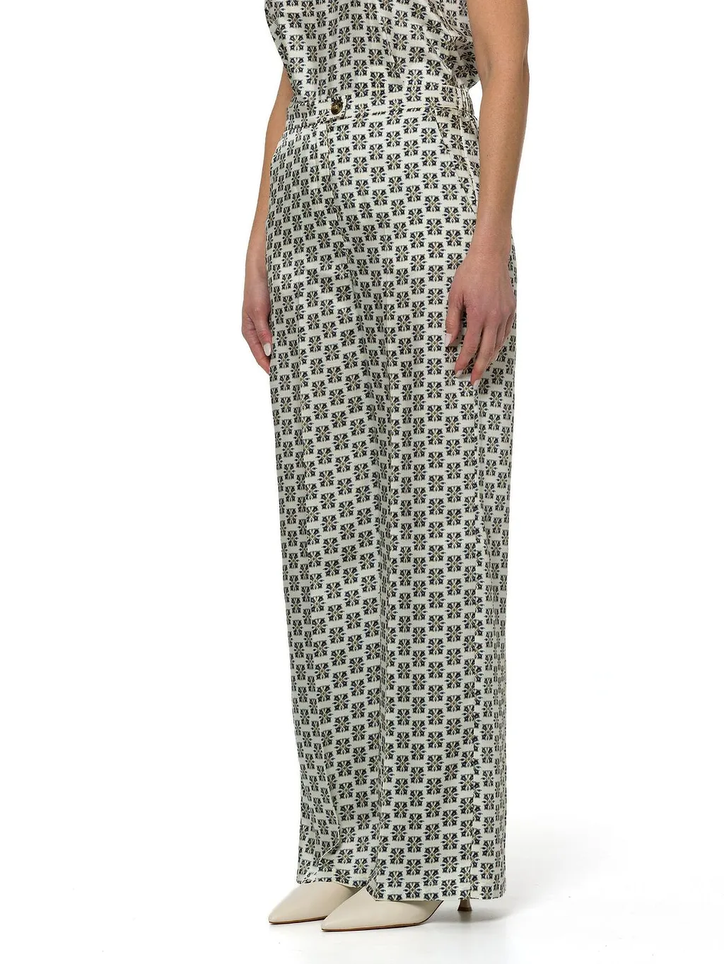 Emme Marella Printed Twill Trousers