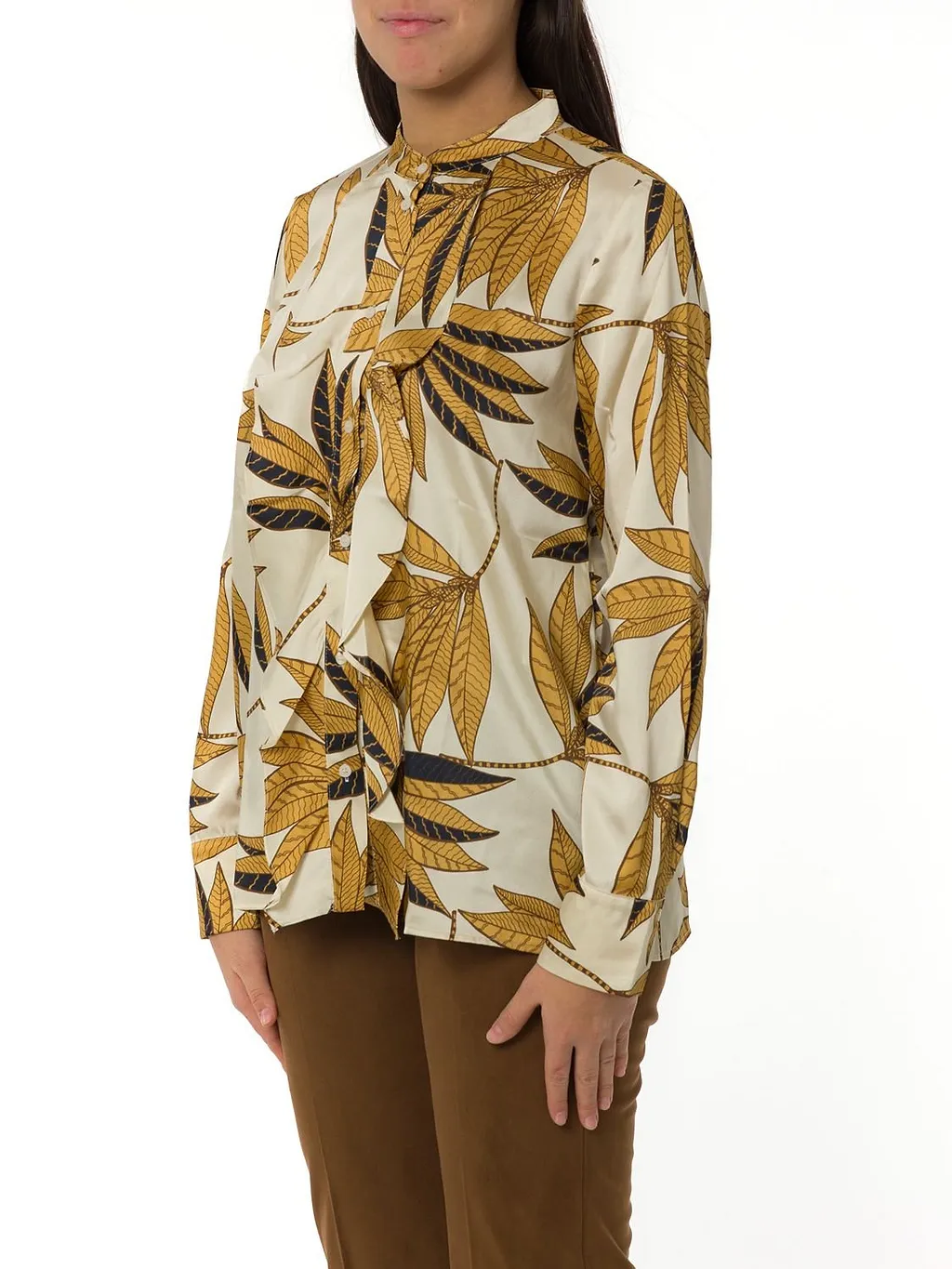Emme Marella Ruffed Printed Blouse