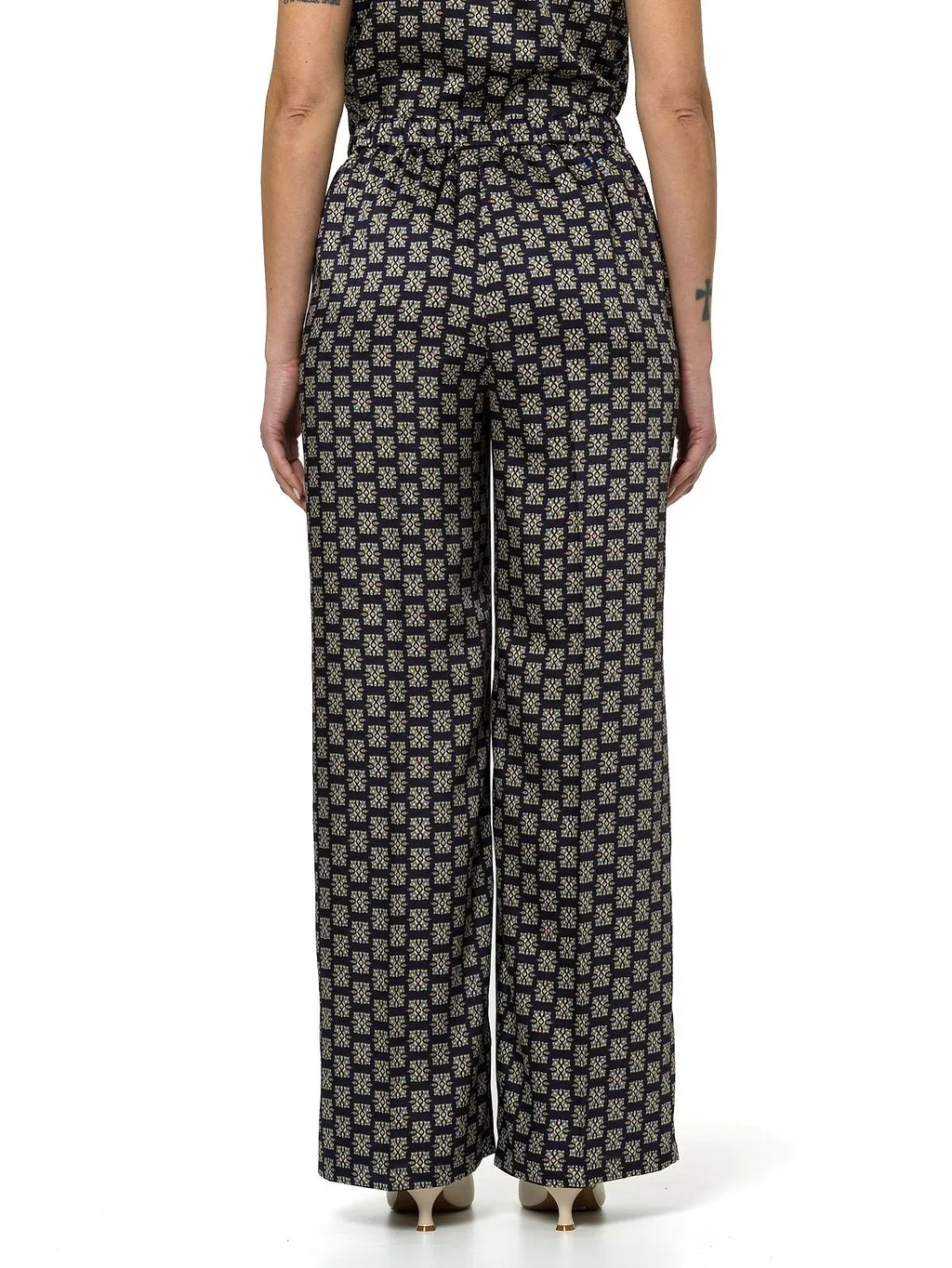 Emme Marella Printed Twill Trousers