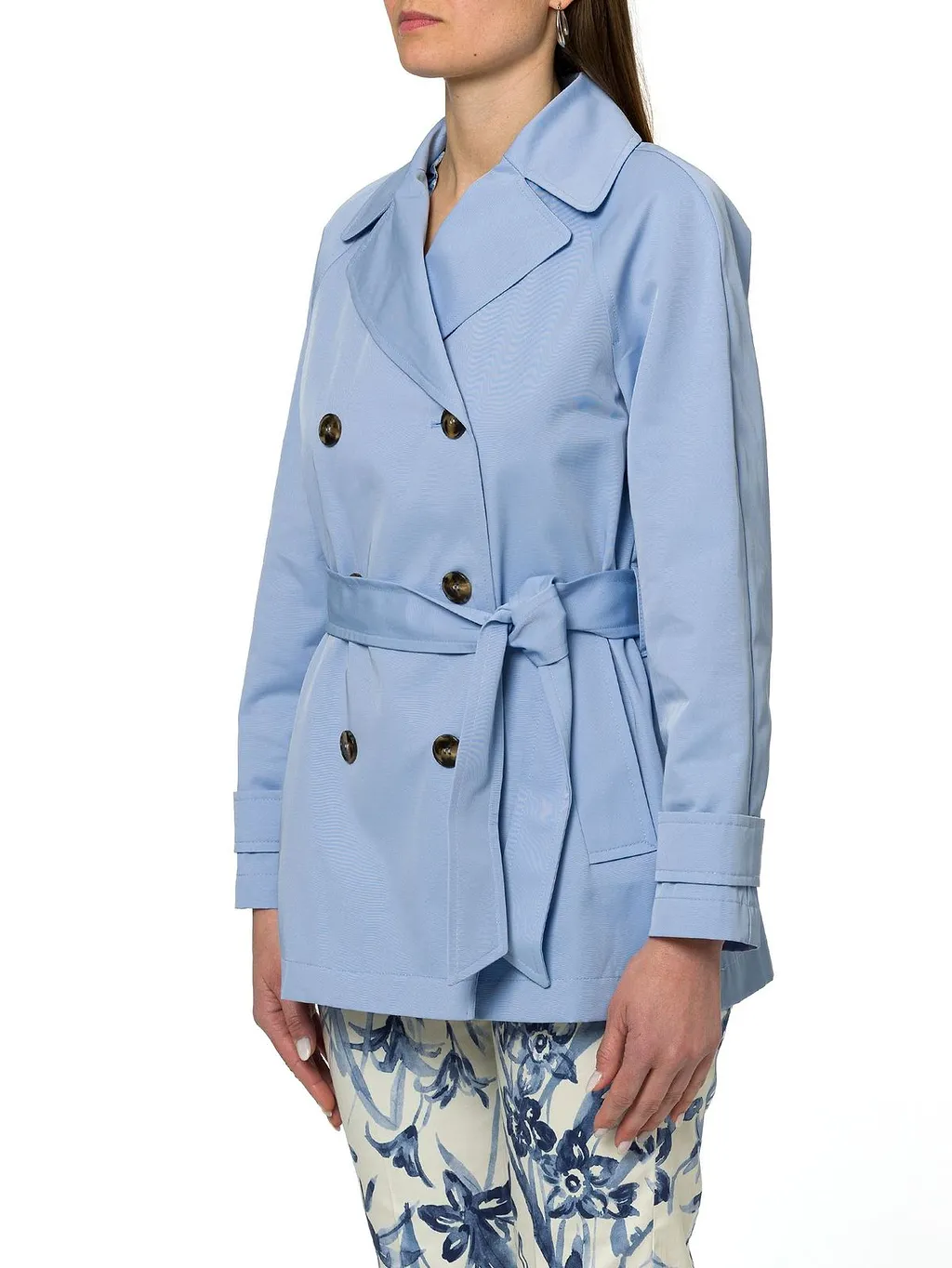 Emme Marella Short Water-Repellent Trench Coat
