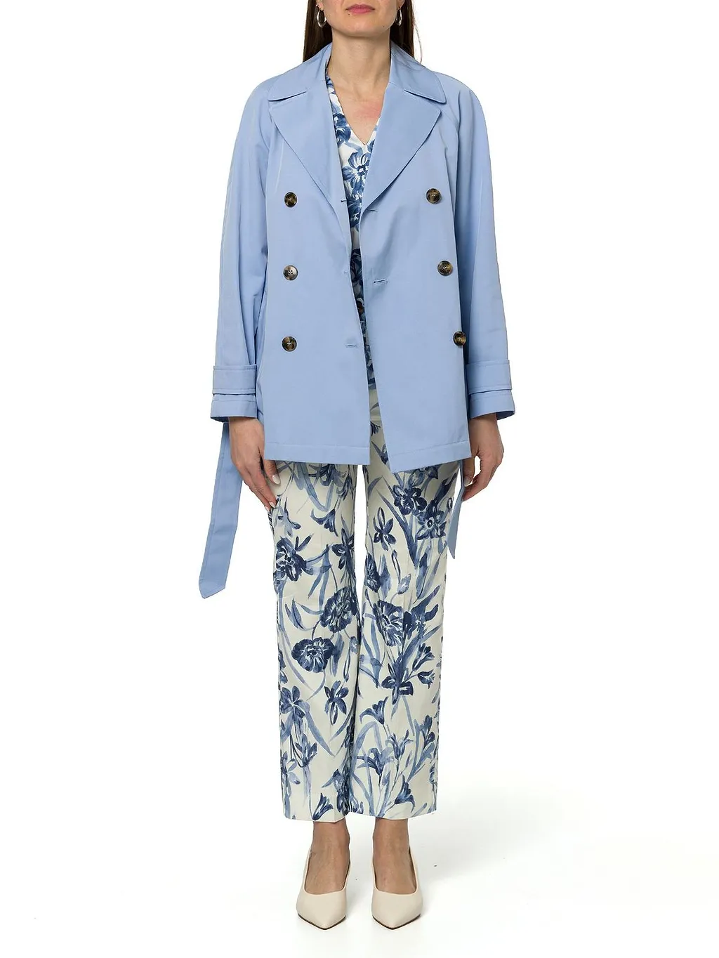Emme Marella Short Water-Repellent Trench Coat
