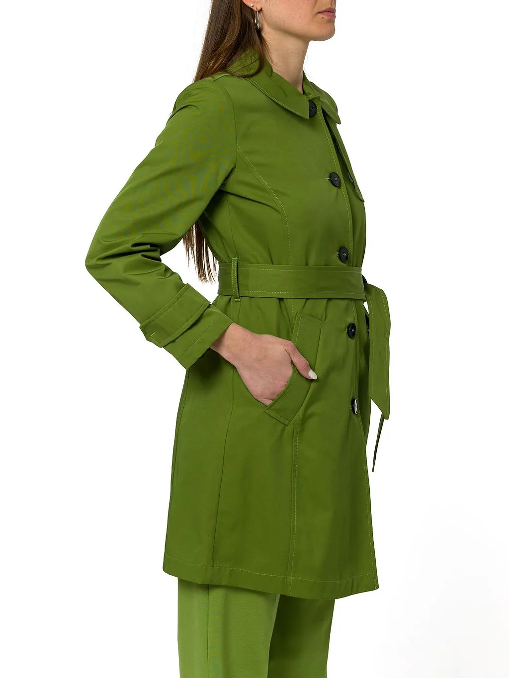 Emme Marella Single-Breasted Water-Repellent Trench Coat