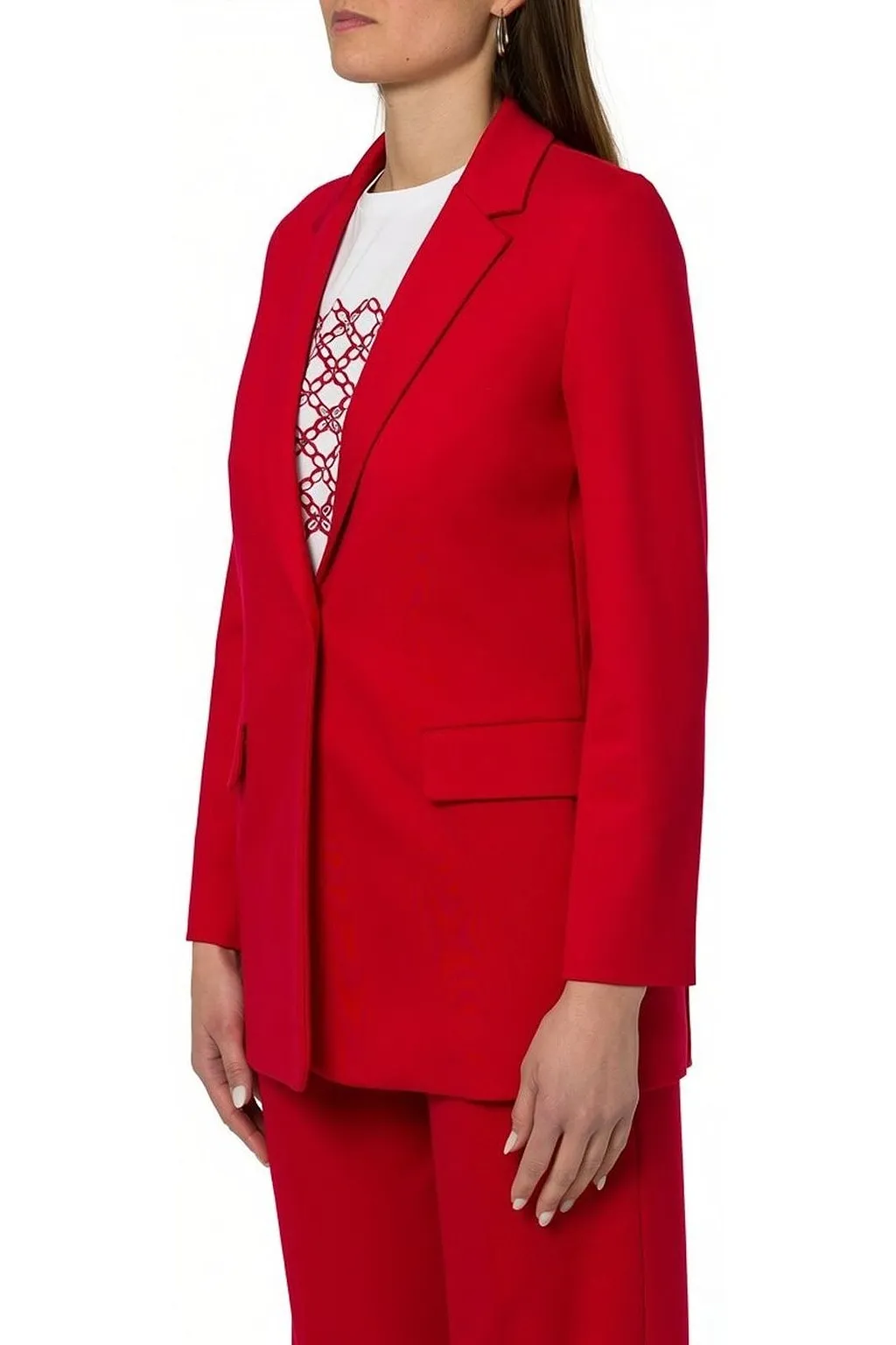 Emme Marella Single-Breasted Stretch Jersey Jacket
