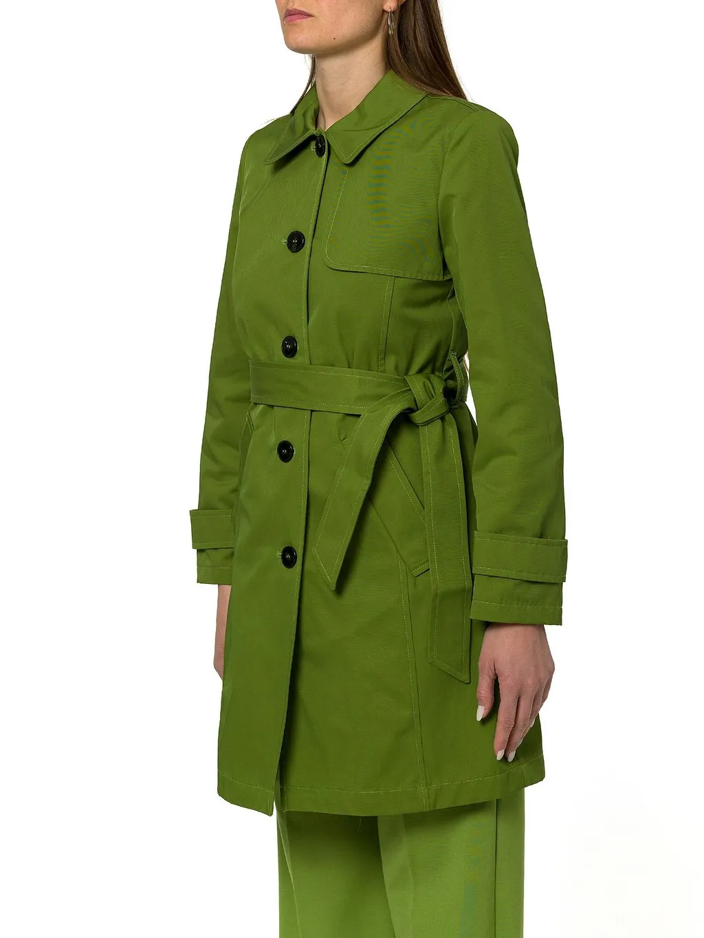 Emme Marella Single-Breasted Water-Repellent Trench Coat