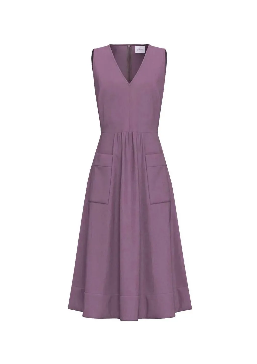 V-Neck Pleated Dress