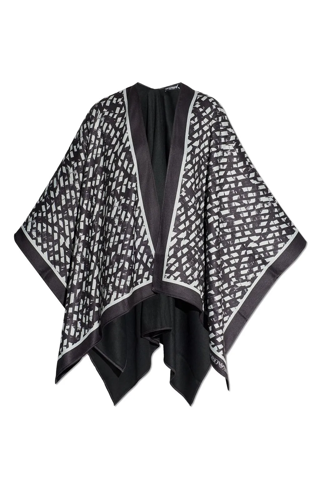 Emporio Armani All-Over Patterned Open Front Poncho